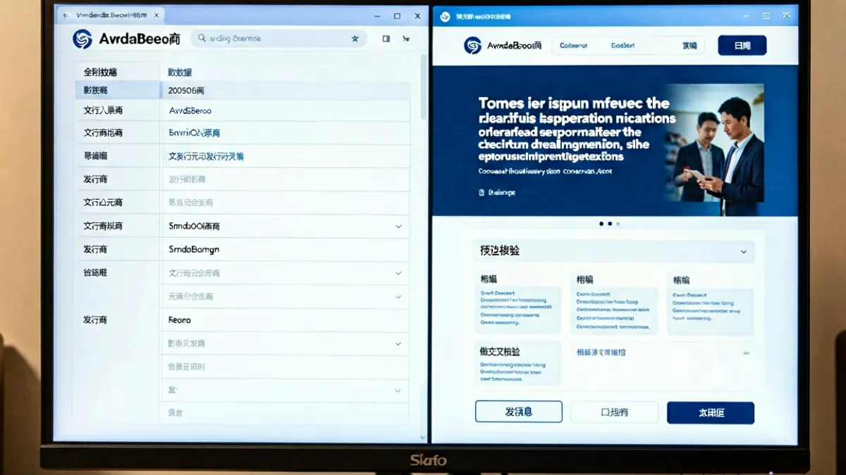 av在线网站后台内容管理系统的分屏操作界面，显示编辑正在审核一条新影片条目的信息